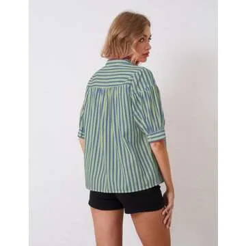 Stylish MSBESYOR Women's Puff Sleeve Blouse - Comfortable & Versatile