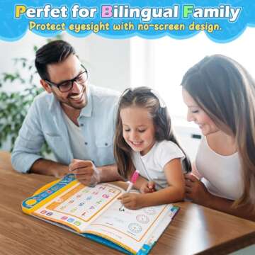 Baby Books Montessori Toys for 1 Year Old Boy Girl, Educational Learning Sensory Toys for Toddlers 1 2 3 4 5 6, Kids Birthday Gift Ideas, Bilingual Spanish & English Musical Interactive Books Toys 1-3