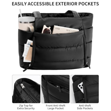 Lightweight Puffy Tote Bag for Women - Bagstellar