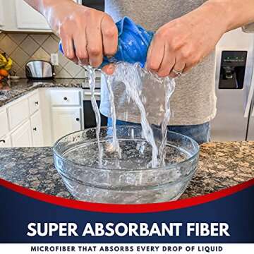 USANOOKS Microfiber Cleaning Cloth - (12x16 inches) High Performance - Ultra Absorbent Weave Traps Grime & Liquid for Streak-Free Mirror Shine - Lint Free Towel (Pack of 12)