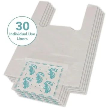 Kalencom Potette Plus Potty Seat Liners - Disposable, Leakproof Liners for Travel Potty Seat - Fragranced to Absorb Odor - 30 Count