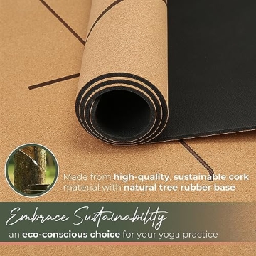 Premium Eco-Friendly Cork Yoga Mat with Support