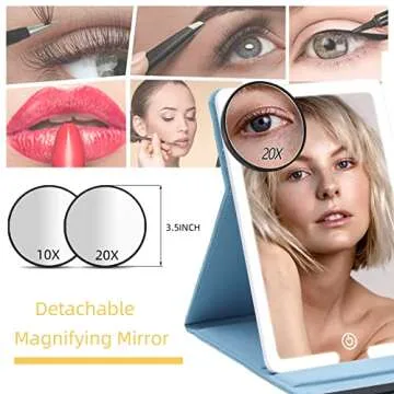 Buy Lighted Travel Makeup Mirror with Magnification