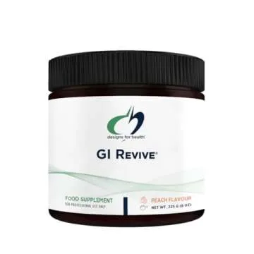 Designs for Health GI Revive Gut Health Powder - L Glutamine & Citrus Pectin for Digestive Health + Slippery Elm, Marshmallow Root & Cat's Claw for Healthy Intestinal Function (28 Servings)