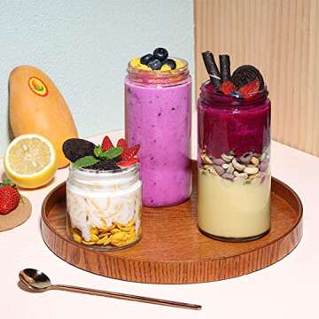 ComSaf Mason Jars - Airtight Glass Canning Jars Set