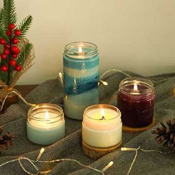 ComSaf Mason Jars - Airtight Glass Canning Jars Set