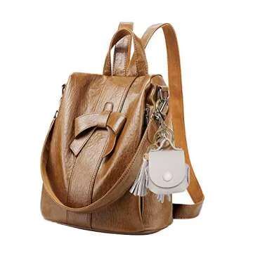 MODOS LOGICOS Charging Case Cover for Apple Air Pods, PU Leather Case with a Couple of Drooping Tassels for Apple AirPods 1/2 Charging Case - Beige