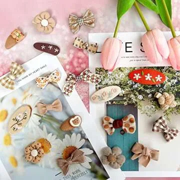 EleMirsa Girl Hair Clips 20pcs Assorted Styles for Girls