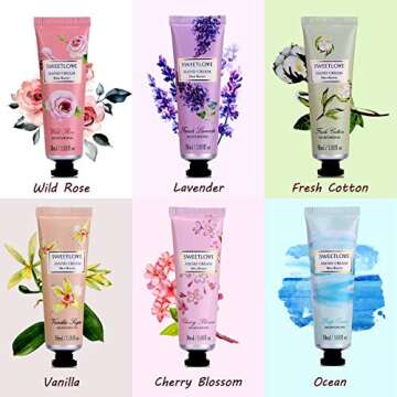 Hand Cream Gift Set, 12pc x 1floz Travel Size Hand Cream with Shea Butter, Natural Aloe, Vitamin E, Moisturizing for Dry Hand and Foot, Best Gift for Women, Mother's Day, Birthday, Christmas.