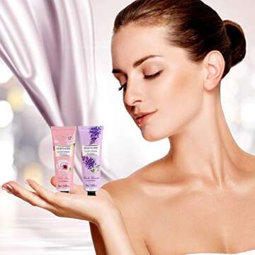 Hand Cream Gift Set, 12pc x 1floz Travel Size Hand Cream with Shea Butter, Natural Aloe, Vitamin E, Moisturizing for Dry Hand and Foot, Best Gift for Women, Mother's Day, Birthday, Christmas.