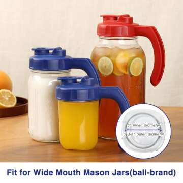 Handle Mason Jar Lids for Easy Storage & Pouring