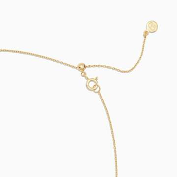 gorjana Women's Wilshire Charm Adjustable Necklace, 18k Gold Plated, Interlocking Circle Pendant