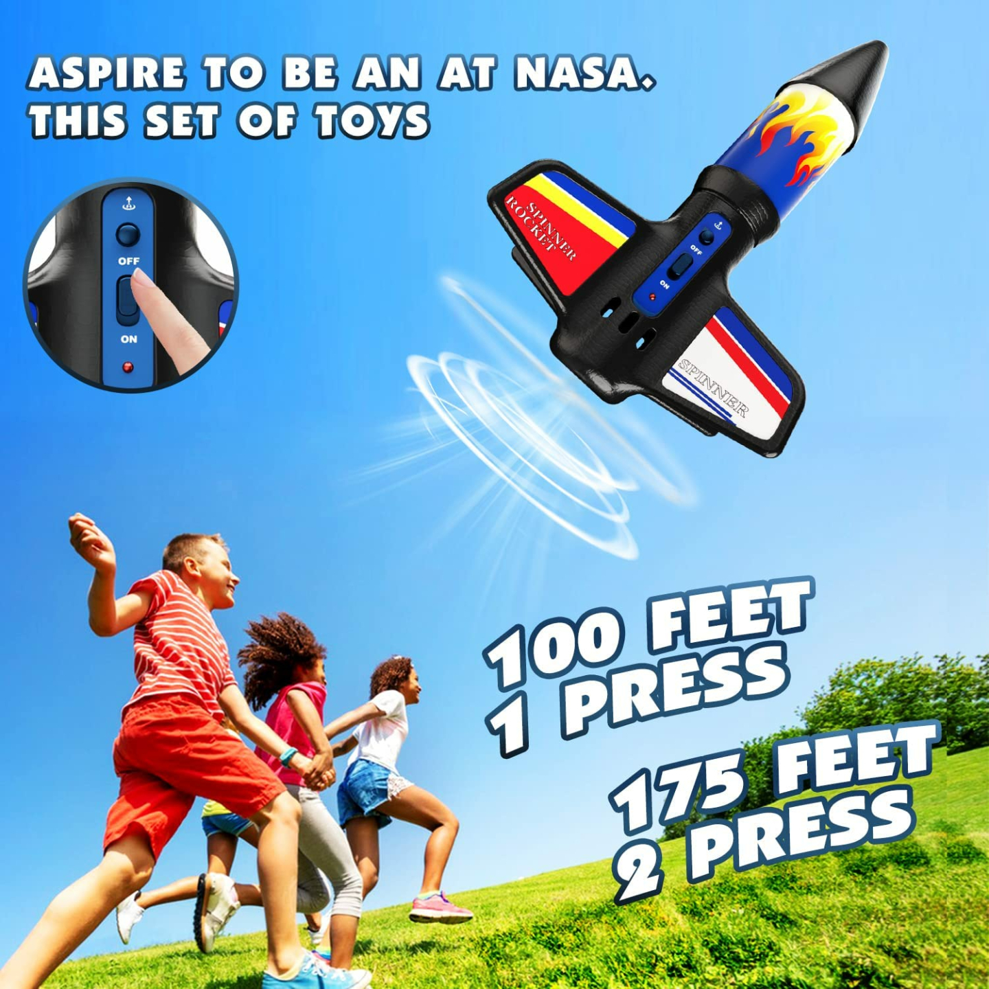 Kids Electric Rocket Launcher & Parachute Kit