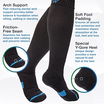 Wanderlust Compression Socks for Men & Women - Black/Blue