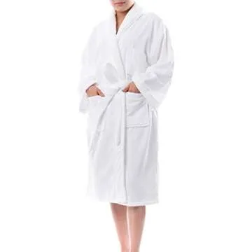 Alpine Swiss Blair Women's Plush Cotton Bathrobe - Luxury Comfort