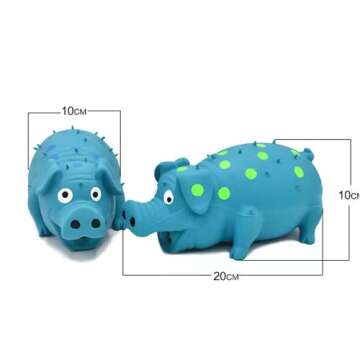 ZHENJIER Squeaky Pig Dog Toys, 2 Pack Grunting Pig Dog Toy That Oinks Grunts for Small Medium Large Dogs, Grunting Pig Sound Play Dog Toy