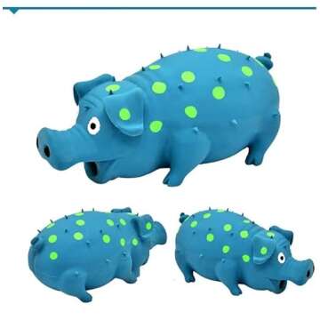 ZHENJIER Squeaky Pig Dog Toys, 2 Pack Grunting Pig Dog Toy That Oinks Grunts for Small Medium Large Dogs, Grunting Pig Sound Play Dog Toy