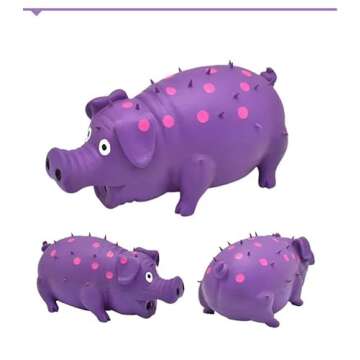 ZHENJIER Squeaky Pig Dog Toys, 2 Pack Grunting Pig Dog Toy That Oinks Grunts for Small Medium Large Dogs, Grunting Pig Sound Play Dog Toy