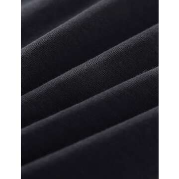 CRZ YOGA Pima Cotton Long Sleeve Workout Shirts for Women Loose Fit Athletic Yoga T-Shirts Casual Boat Neck Fall Tops Black X-Small