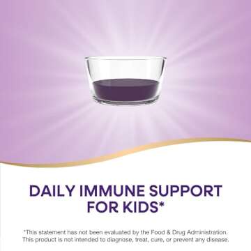 Nature's Way Sambucus Elderberry Immune Syrup for Kids Ages 2+, with Echinacea & Propolis, Daily Immune Support*, Vegetarian, Berry Flavored, 4 Fl Oz (Packaging May Vary)