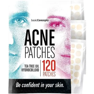 BASIC CONCEPTS Pimple Patches (120 Pack) with Tea Tree Oil - Acne Solution