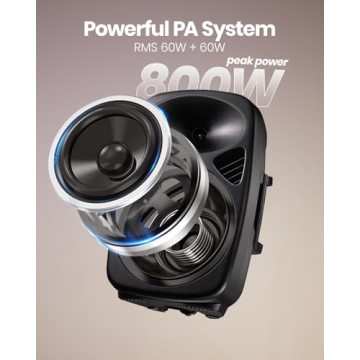 Moukey 800W PA System with Bluetooth & Microphone