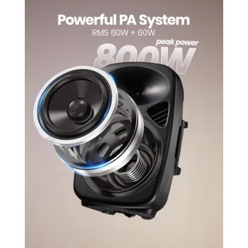 Moukey 800W PA System with Bluetooth & Microphone