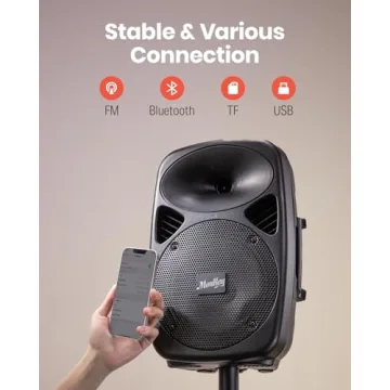 Moukey 800W PA System with Bluetooth & Microphone