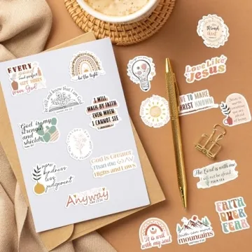 50 PCS Waterproof Jesus Bible Sticker Set for Everyone