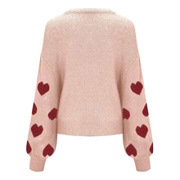 Trendy Love Pattern Sweater for Women 2023