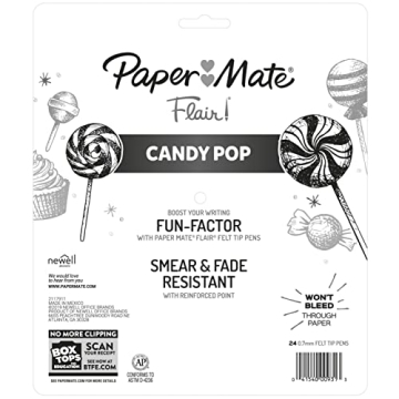 Paper Mate Flair Felt Tip Pens, Assorted Colors 24 Count