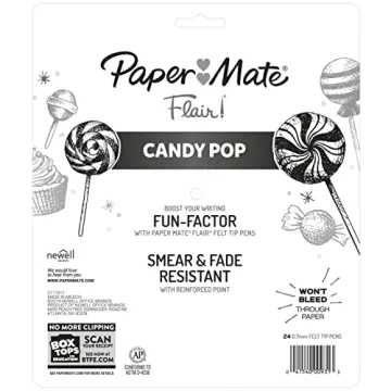 Paper Mate Flair Felt Tip Pens, Assorted Colors 24 Count