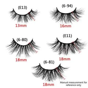 GOO GOO Mink Eyelashes, Daily Type Lashes 10mm to 18mm 5 Styles 10 pairs Multipack 3D Mink Lashes Na...