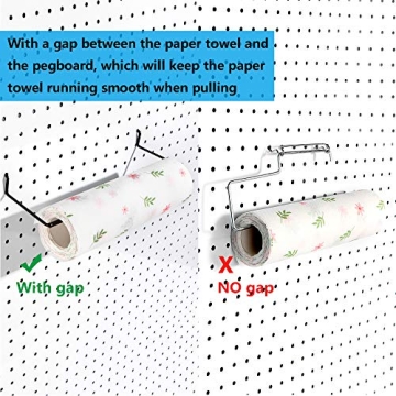 Optimal Pegboard Paper Towel Holder - Versatile and Durable 2 Pack