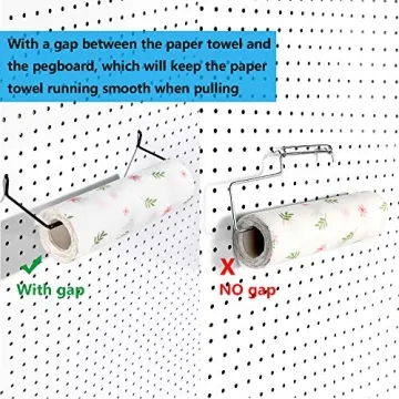 Optimal Pegboard Paper Towel Holder - Versatile and Durable 2 Pack