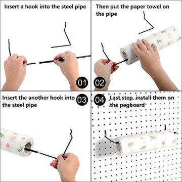 Optimal Pegboard Paper Towel Holder - Versatile and Durable 2 Pack