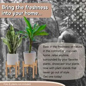 Sona Home Indoor Plant Stand - Adjustable 3 Sizes & 3 Colors