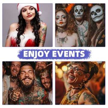 OPHIR Airbrush Body Paint, 12x Airbrush Tattoo Ink Pigment Set for Airbrushing Temporary Tattoo Airbrush Body Tattoo Colors 1.06oz/Bottle