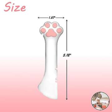 Sheldamy Silicone Pet Food Spoon, Cat Food Can Opener Paw, Wet or Dry Food Short Spoon for Cat Dog With Mini Spatula