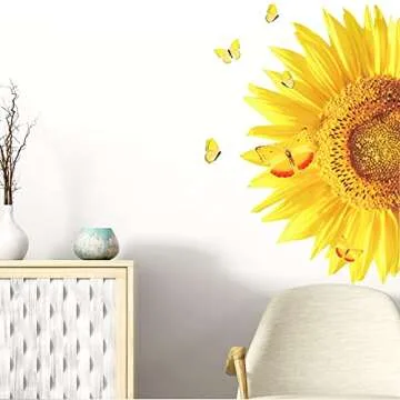Office Inspirational Wall Art for Office Sunflower Motivational Sayings Wall Sticker Company Art Room Office Home Decorations Positive Lettering Wall Decals Company Art We are A Team Gift