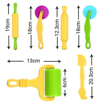 Kare & Kind 12pcs Dough Tools Kit for Creative Play