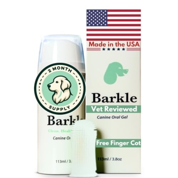 Barkle Dog Teeth Cleaning Gel | Best Dog Tooth Brushing Kit | Vet Reviewed to Eliminate Plaque, Tart...
