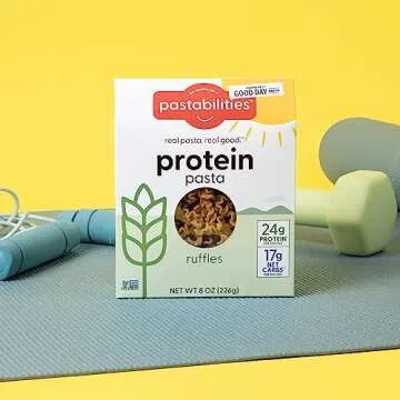 Pastabilities Ruffles Pasta Variety Pack - Low Calorie, High Fiber & High Protein Pasta - (2 Packs Each), Plant Based, Non GMO Certified with 22g Protein and 20g Net Carbs (6 Pack, 8 Oz)