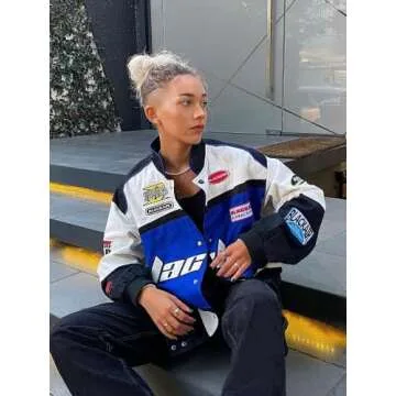 Aelfric Eden Men's Motorcycle Jacket Blackair Moto Varsity Baseball Jacket Women Vintage Coats