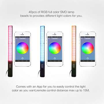 YONGNUO YN360 Handheld LED Video Light 3200k 5500k RGB Colorful Stick Professional Photo LED Stick