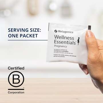 Metagenics Wellness Essentials Pregnancy - Prenatal, Pregnancy & Nursing Support* - with Omega-3 Fatty Acids - Folate & Antioxidants - Multivitamins for Women - 30 Packets