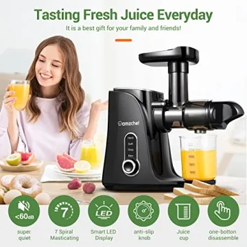 AMZCHEF Cold Press Juicer with 2 Speed Modes for Fresh Juice