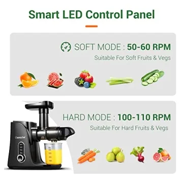 AMZCHEF Cold Press Juicer with 2 Speed Modes for Fresh Juice