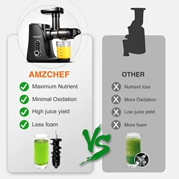 AMZCHEF Cold Press Juicer with 2 Speed Modes for Fresh Juice