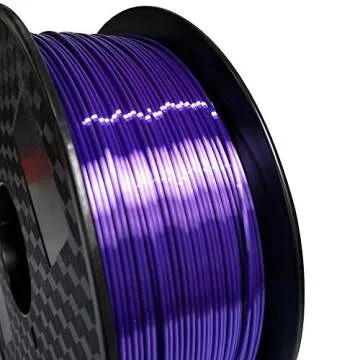 Silk Purple PLA 1.75mm 3D Printer Filament 1KG (2.2 LBS) Silky Shiny Purple 3D Printing Material Metallic Dark Violet Purple Color HZST3D